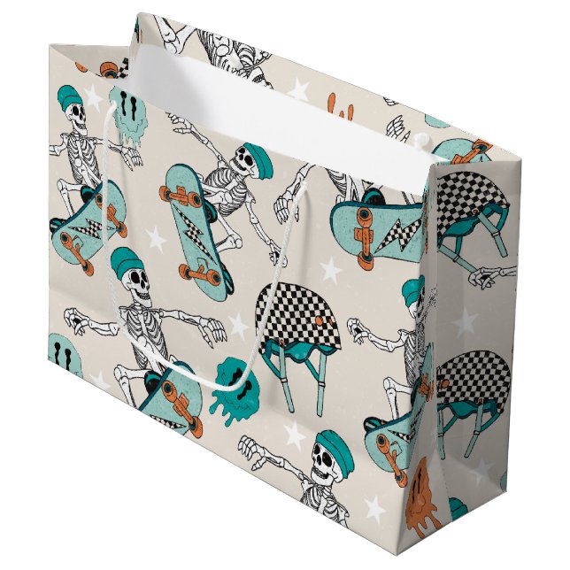 Grand Sac Cadeau Sacs-cadeaux cool Dude Skateboard (Devant Angle)