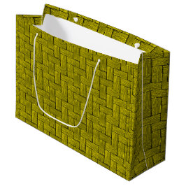 Grand Sac Cadeau Sacs-cadeaux de lin jaune