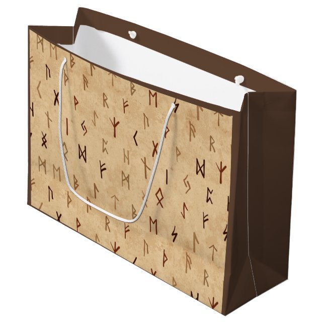 Grand Sac Cadeau Sacs-cadeaux Runes (Devant Angle)