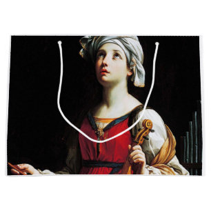 Grand Sac Cadeau Saint Cecilia (Sainte-Cécile), Guido Reni