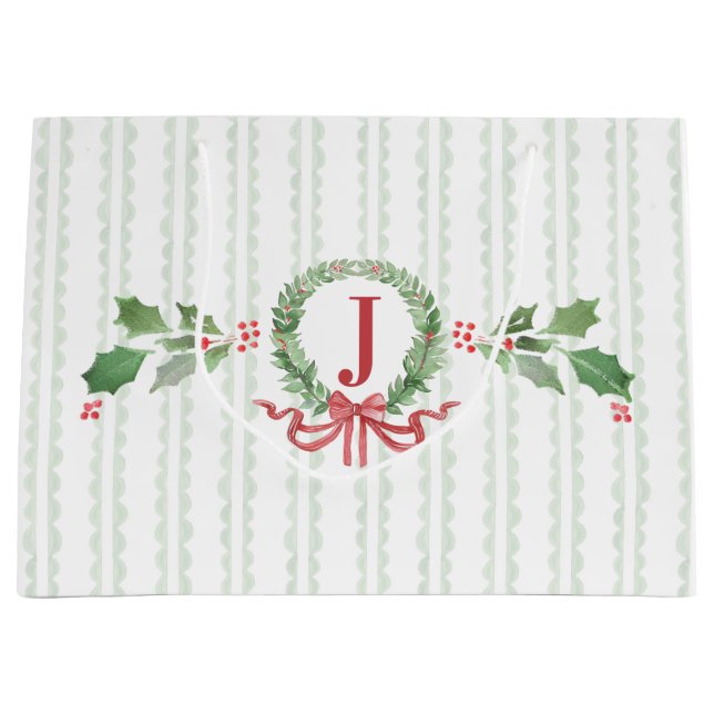 Grand Sac Cadeau Saint-Jacques vert clair (Devant)