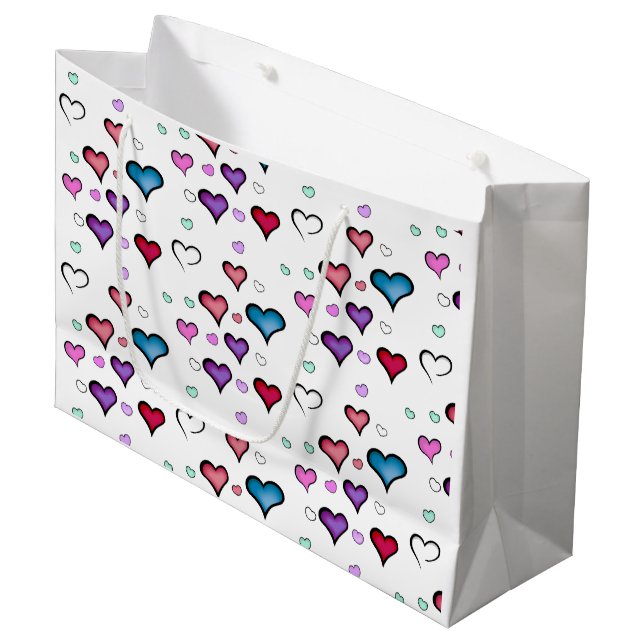 Grand Sac Cadeau Saint Valentin (Devant Angle)