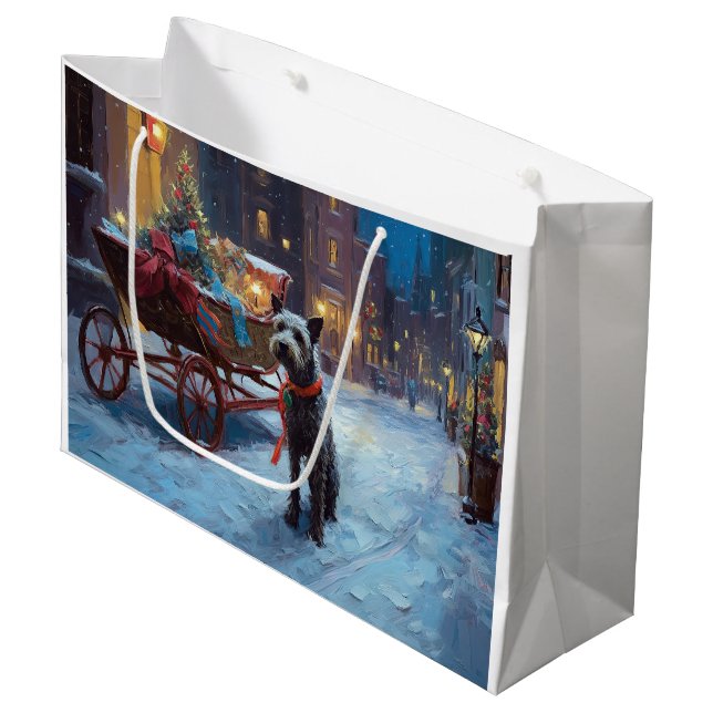 Grand Sac Cadeau Saison de Noël de Chesapeake (Devant Angle)
