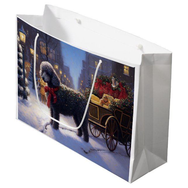 Grand Sac Cadeau Saison des fêtes de Noël des canicules (Devant Angle)