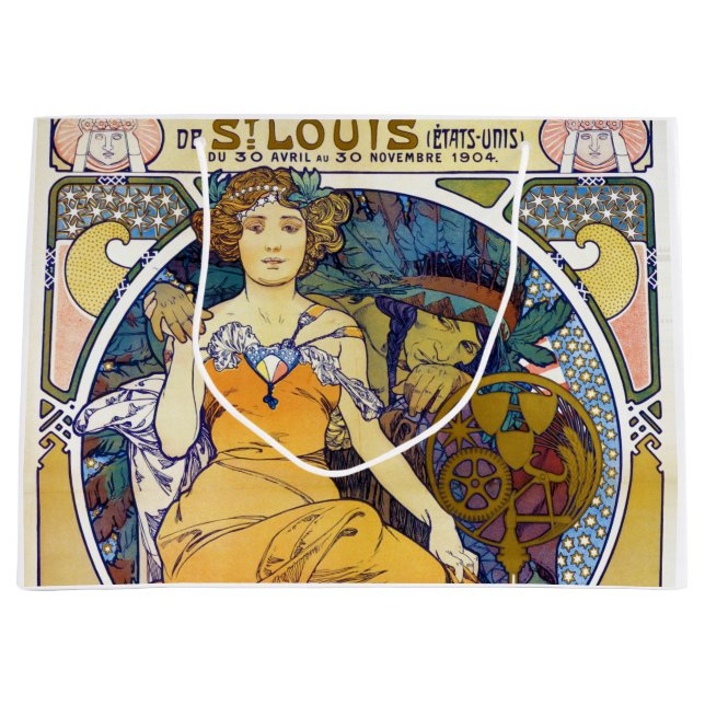 Grand Sac Cadeau Salon Saint-Louis, Mucha (Devant)