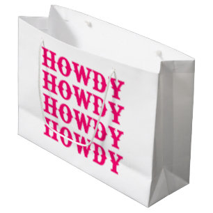 Grand Sac Cadeau Salut Cowgirl Disco Dernier Rodéo