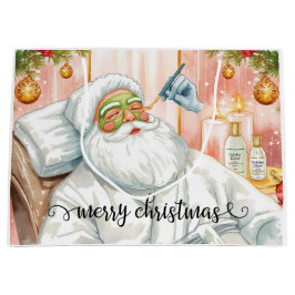 Grand Sac Cadeau Santa Claus Merry Christmas from California