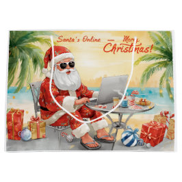 Grand Sac Cadeau Santa’s Online Computer Lovers Merry Christmas!