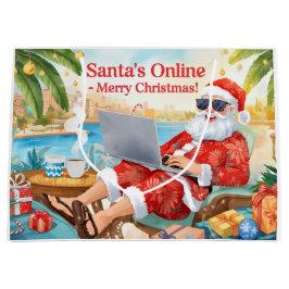 Grand Sac Cadeau Santa’s Online Computer Lovers Merry Christmas!