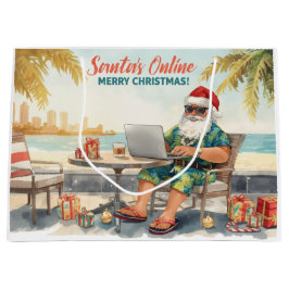 Grand Sac Cadeau Santa’s Online Computer Lovers Merry Christmas!