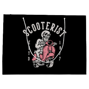 Grand Sac Cadeau scooteriste votre slogan ici