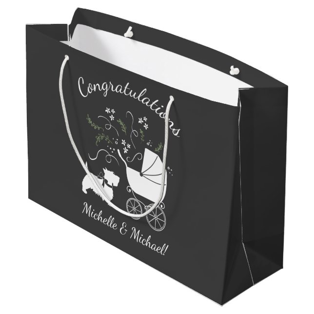 Grand Sac Cadeau Scotty Dog Baby shower (Dos Angle)