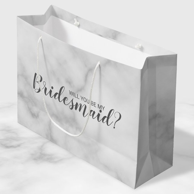 Grand Sac Cadeau Serez-Vous Ma Femme D'Accueil ? Élégant script en  (Créateur téléchargé)