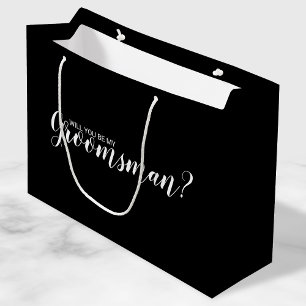 Grand Sac Cadeau Serez-Vous Mon Groomsman ? Proposition moderne