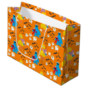 Grand Sac Cadeau Sesame Street Halloween chauves-souris et fantômes