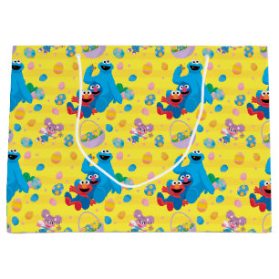 Grand Sac Cadeau Sesame Street Pâques Motif de panier