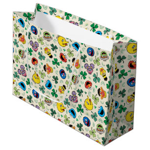 Grand Sac Cadeau Sesame Street St. Patrick's Day Motif