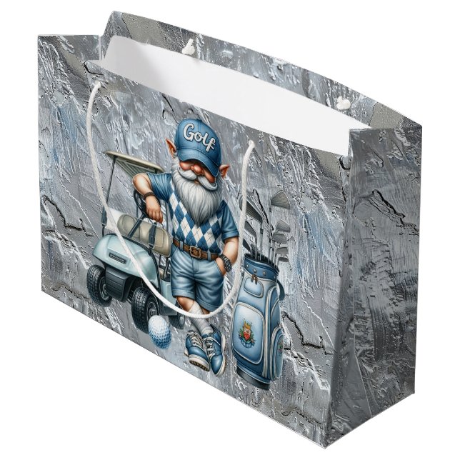 Grand Sac Cadeau Silver Golf Elf (Dos Angle)