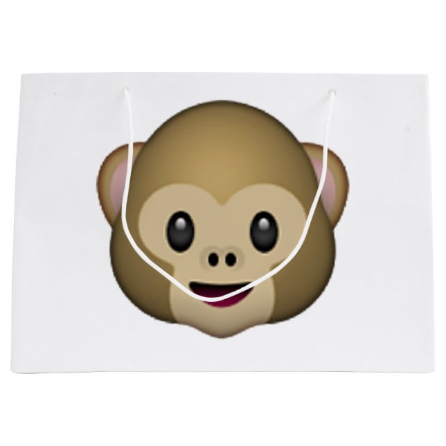 Grand Sac Cadeau Singe - Emoji (Devant)