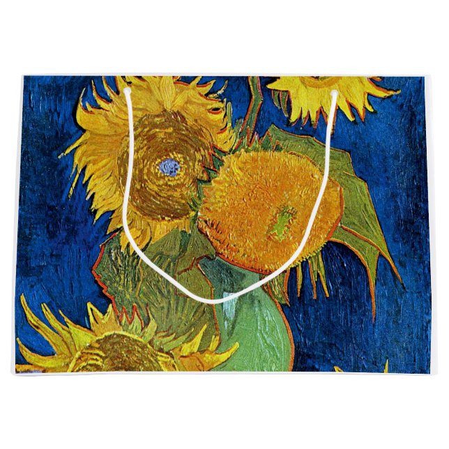 Grand Sac Cadeau Six tournesols, Van Gogh (Devant)
