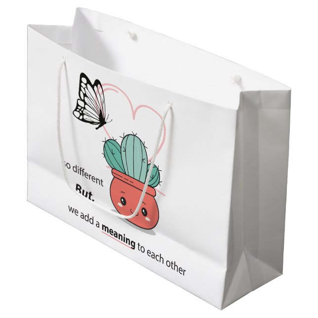 Grand Sac Cadeau So Different, Parfait Ensemble - mignon couple d'a (Devant Angle)