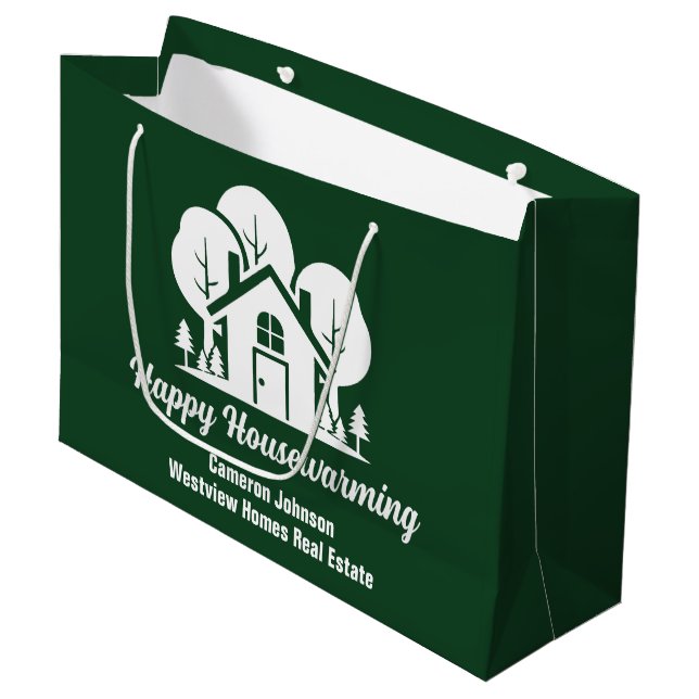Grand Sac Cadeau Société immobilière Custom Green Forest House (Devant Angle)