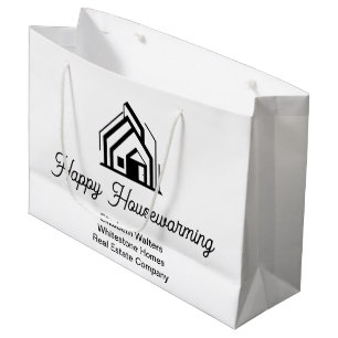 Grand Sac Cadeau Société immobilière Logo personnalisé Realtor