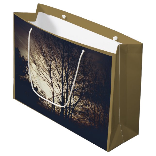 Grand Sac Cadeau Soirée automne Foggy (Devant Angle)
