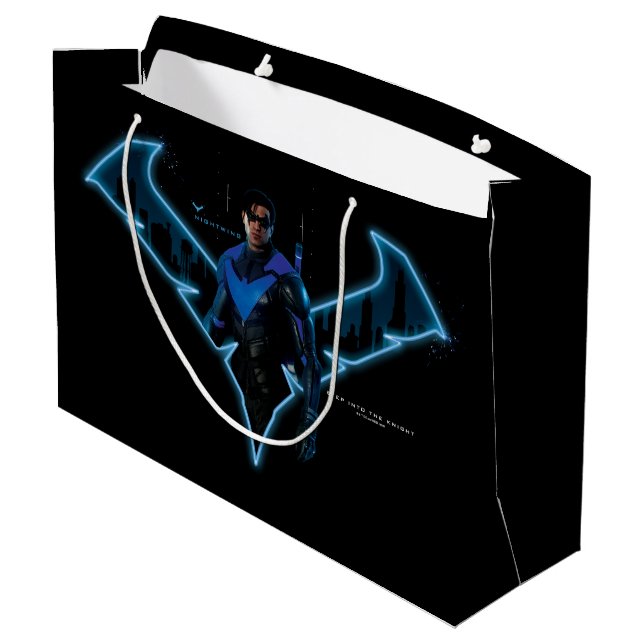 Grand Sac Cadeau Soirée Gotham Knights dans le logo (Dos Angle)