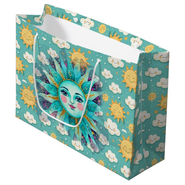 Grand Sac Cadeau Soleil (Devant Angle)