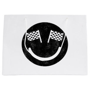 Grand Sac Cadeau Sourire de course pour les courses de voitures de 