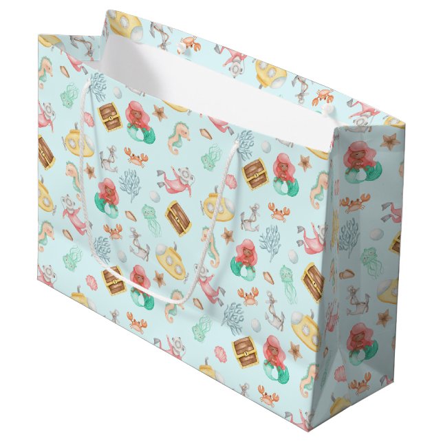 Grand Sac Cadeau Sous la mer (Devant Angle)