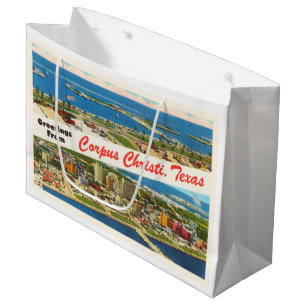 Grand Sac Cadeau Souvenir de Vintage voyage de Corpus Christi le