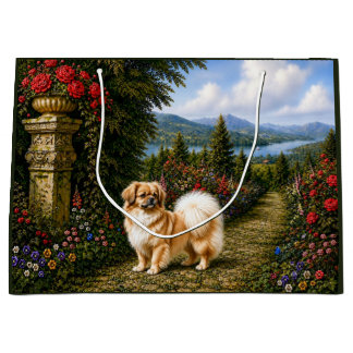 Grand Sac Cadeau Spaniel Tibétain de la Renaissance