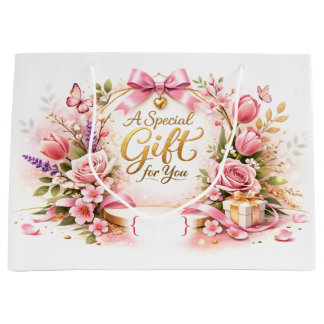 Grand Sac Cadeau Special Floral Gift Bag for Every Occasion