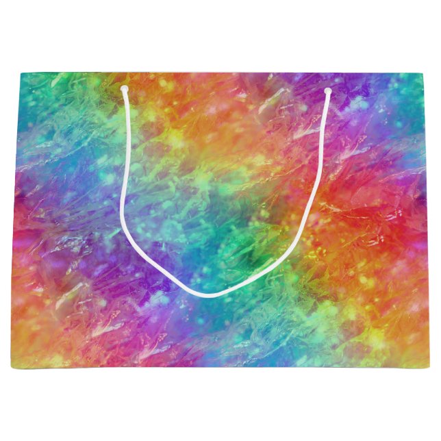 Grand Sac Cadeau spellcaster - vif arc-en-ciel prism ombre : (Devant)
