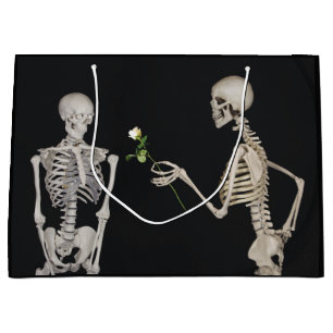 Grand Sac Cadeau Squelette de Halloween Romance