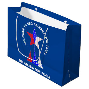 Grand Sac Cadeau Stars et rayures Patriot