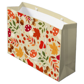 Grand Sac Cadeau style automne