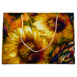 Grand Sac Cadeau "Sunflower Gold" 