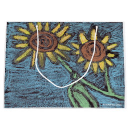 Grand Sac Cadeau Sunflowers Forever - Art pour enfants pour CHOC