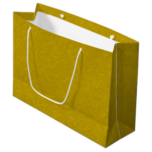 Grand Sac Cadeau Surface jaune texturée avec motif tourbillonnant