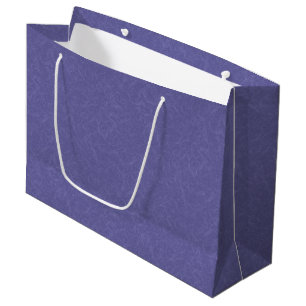 Grand Sac Cadeau Surface texturée violette à motif tourbillonnant