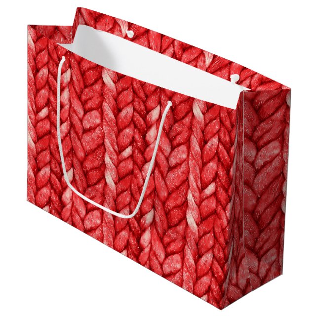 Grand Sac Cadeau Sweat rouge Anniversaire (Devant Angle)