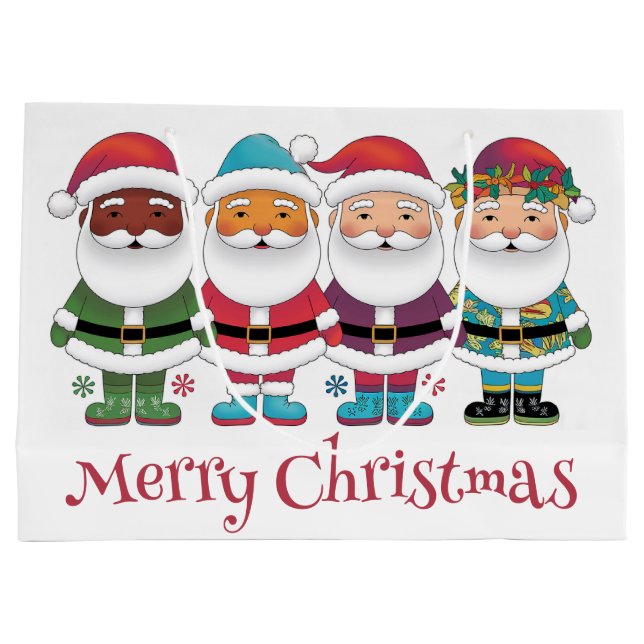 Grand Sac Cadeau Sweet Santas (Dos)