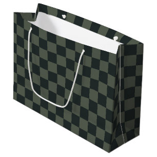 Grand Sac Cadeau Tableau de contrôle vert foncé