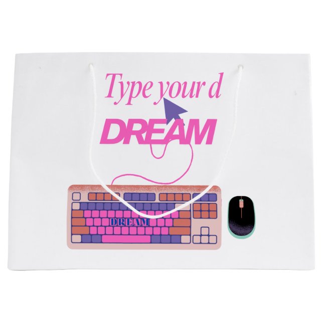 Grand Sac Cadeau Taper mon avenir (Devant)