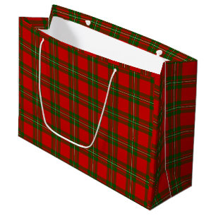 Grand Sac Cadeau tartan MacGregor rouge vert carreaux