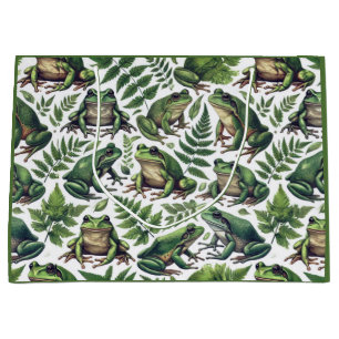 Grand Sac Cadeau Tasse Grenouilles de Forêt