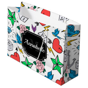 Grand Sac Cadeau Tatouage de la vieille école